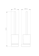 Туалетный ершик в комплекте WONZON & WOGHAND LOTTE, Хром (WW-8329)