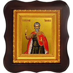 Леонтий Триполийский военачальник мученик. Икона на холсте.