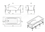 Акриловая ванна Roca Line 150х70 прямоугольная белая ZRU9302982