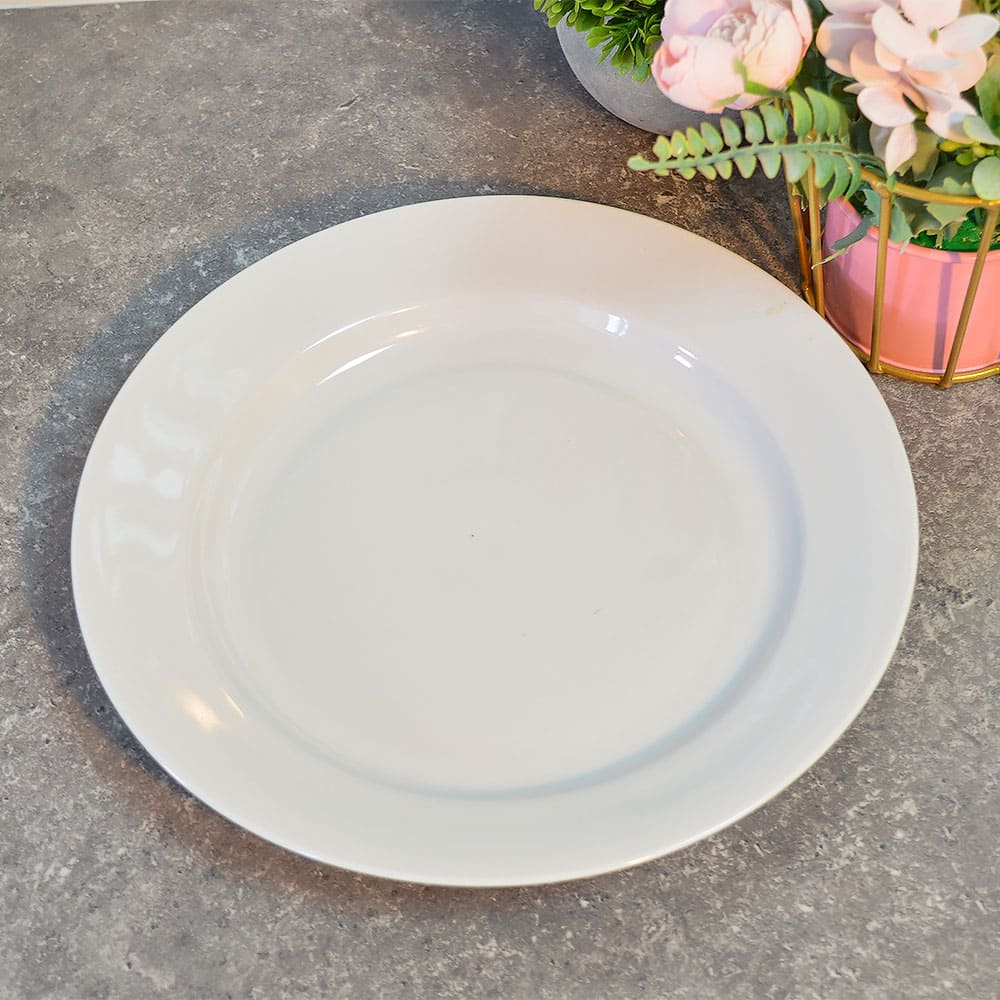 Тарелка 240мм мелкая Без деколи, гладкий край