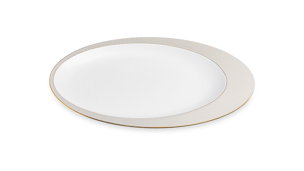 Блюдо овальное 38см Narumi Золотая паутина