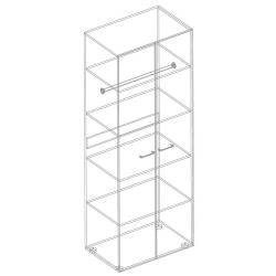 Шкаф МС "Анита" двухстворчатый с полками, (Винтерберг),  Велес, г.Туймазы