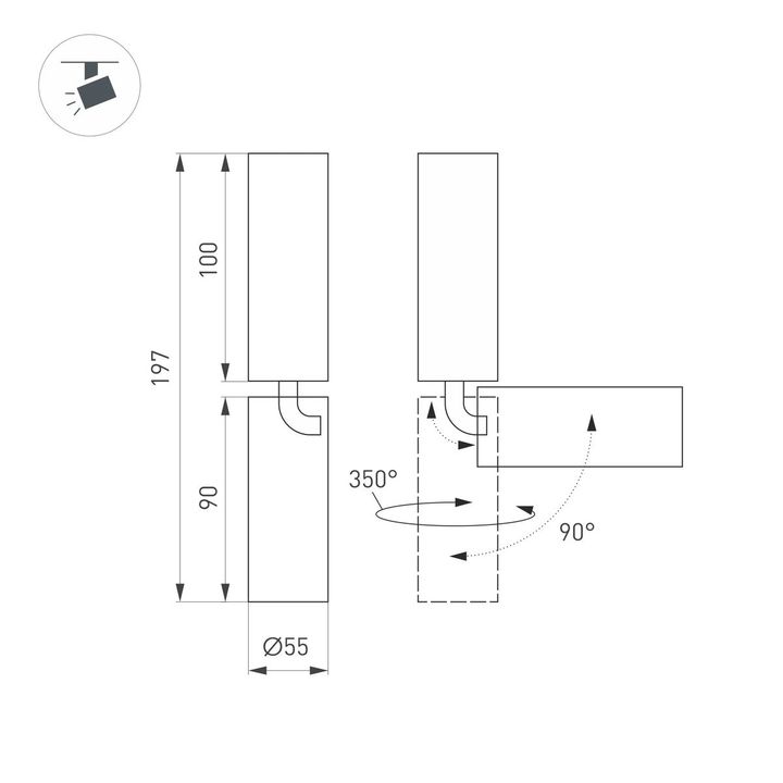 Светодиодный спот Arlight SP-Nuance-Surface-Flap-R35-7W Day4000 049915