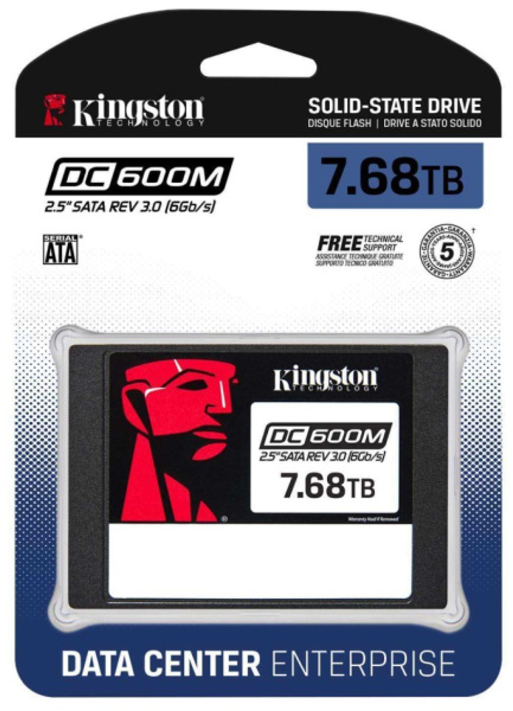 Накопитель SSD 2.5'' Kingston SEDC600M/7680G 7680 ГБ