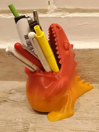 Подставка для карандашей голодный Динозаврик, рандомный цвет