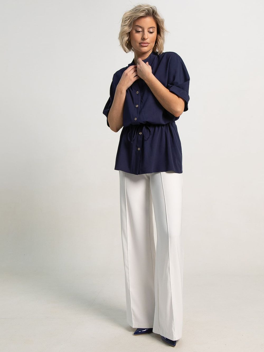 Блуза Мариша НЬЮ (синяя) Б15532-30М LT Collection