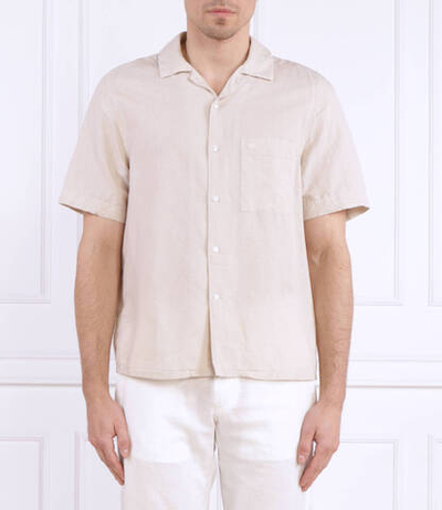 Льняная рубашка CUBAN Calvin Klein - экрю(K10K109521)