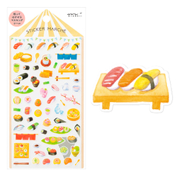 Стикеры Midori Sticker Marché - Sushi-gara