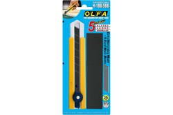 Нож с выдвижным лезвием OLFA в комплекте с лезвиями 5 шт, 25мм OL-H-1BB/5BB