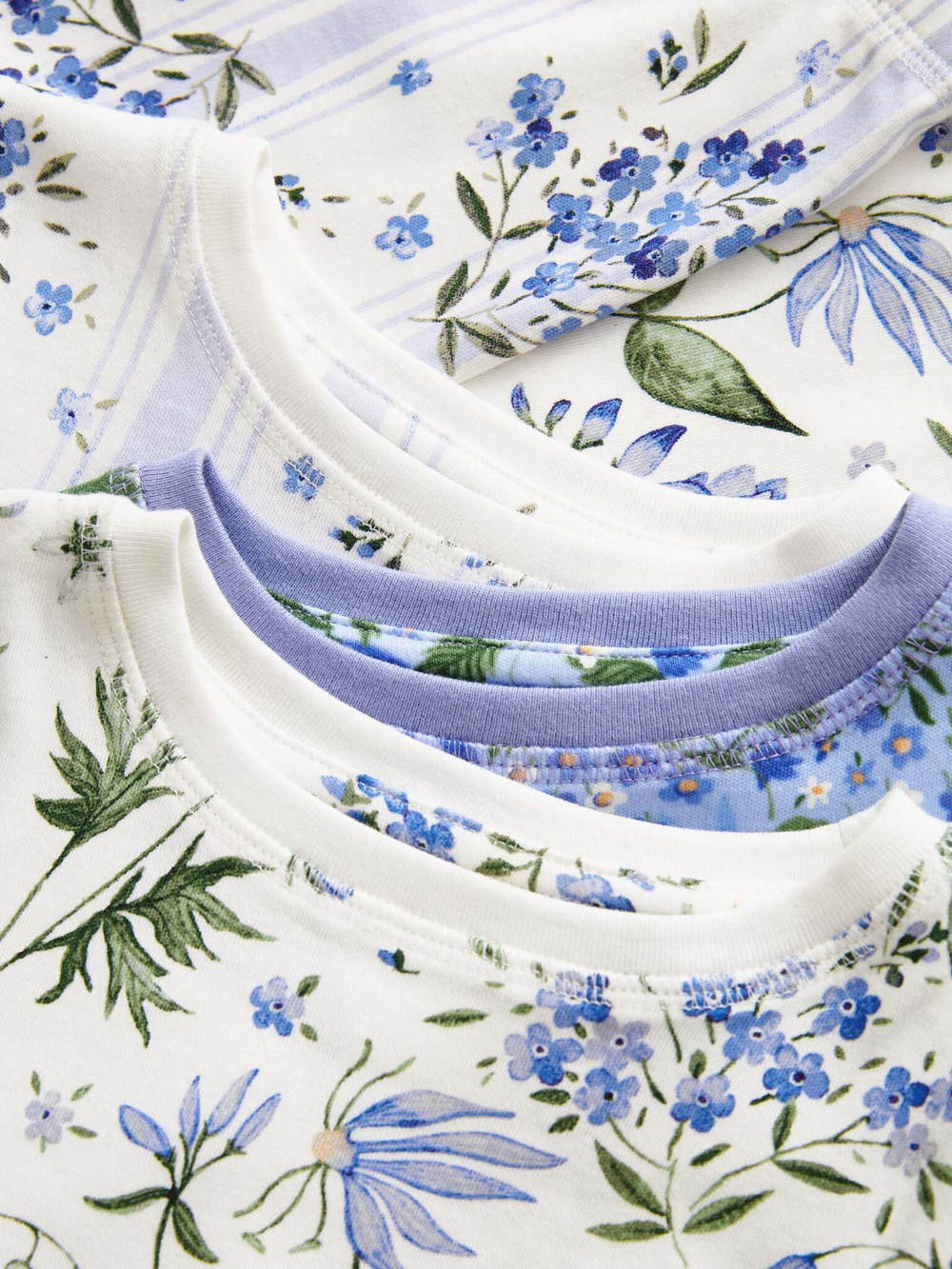 Пижама для девочки Next N39-301, 3 шт., Белый, Голубой