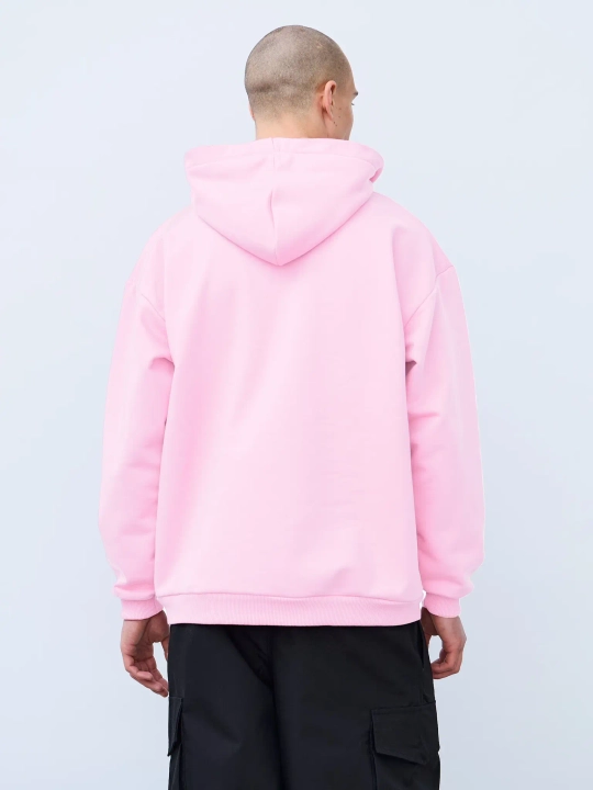 Худи оверсайз без начеса (розовый)