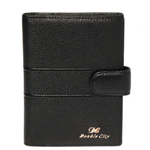 Стильная женская чёрная обложка для автодокументов и паспорта из натуральной кожи Dublecity DC626-17A