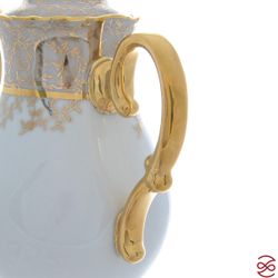 Кофейный сервиз мокко Queen's Лист Бежевый 6 персон 15 предметов