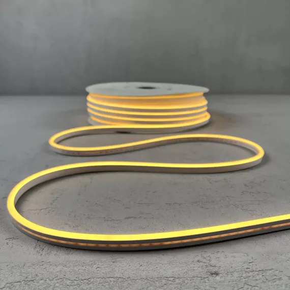 Односторонний гибкий Неон 8х16 мм., 1 метр, Тепло-Белый 24В, IP65, LTC (FR-23501)