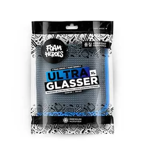 FHA051 Foam Heroes Ultra Glasser микрофибра для очистки стекол с новым вафельным плетением, 60х40см