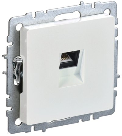 BRITE Розетка компьютерная RJ45 кат.5E РК10-БрЖ жемчуг IEK