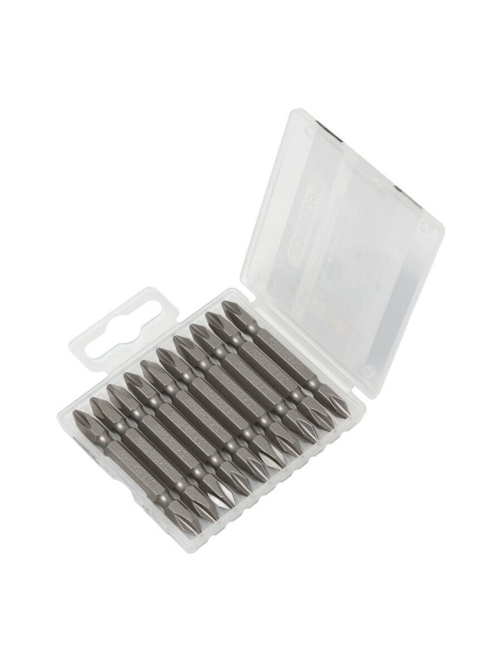 Набор бит 10пр., 1/4''(PH2xPH2, L-65мм), в пластиковом футляре Forsage F-2101