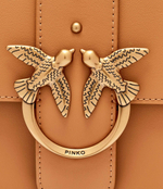 Кожаная сумка-мессенджер love one classic Pinko - коричневый(100053 A0F1)