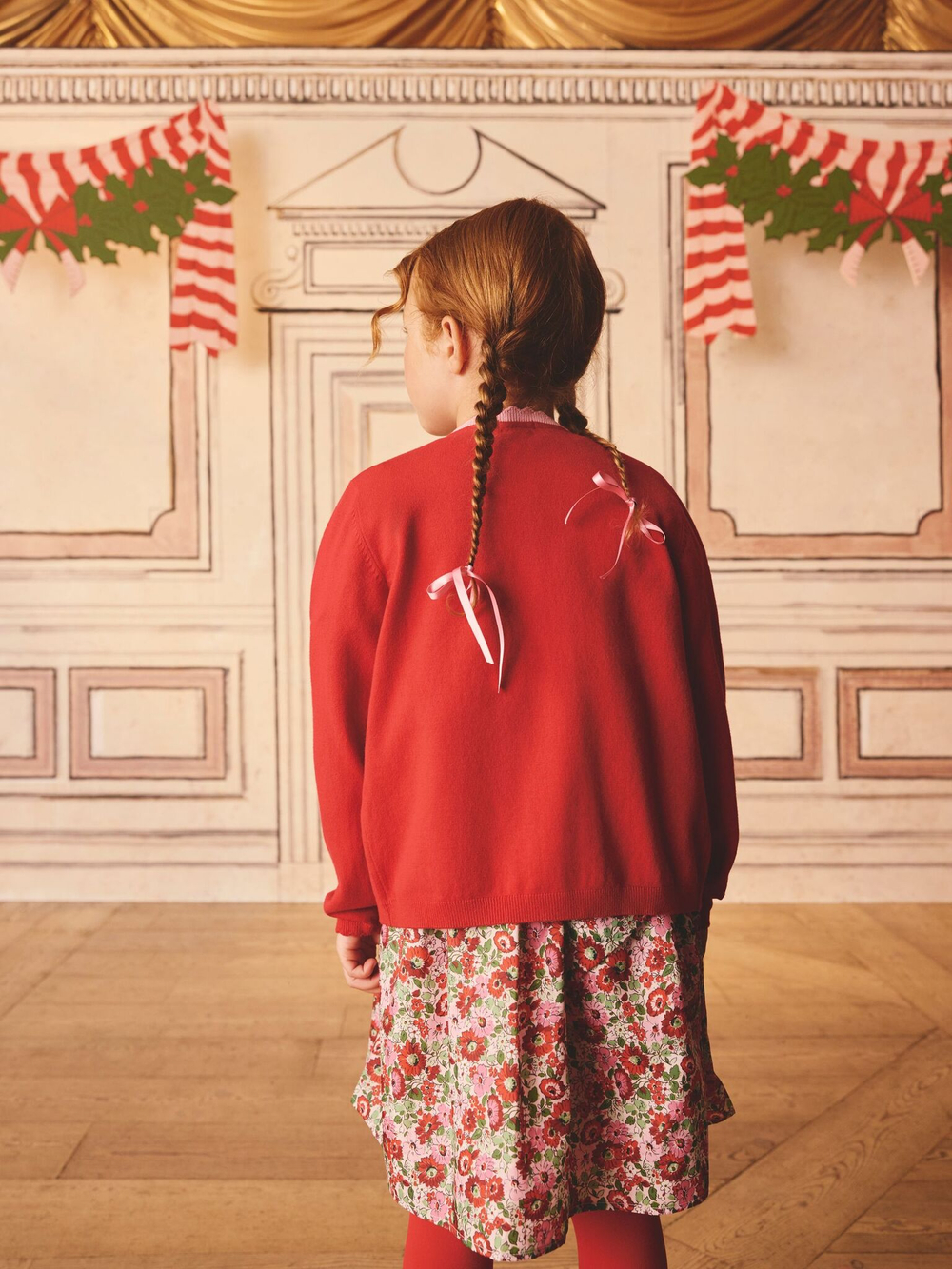 Кардиган с вышивкой для девочки Next B86-681, Красный