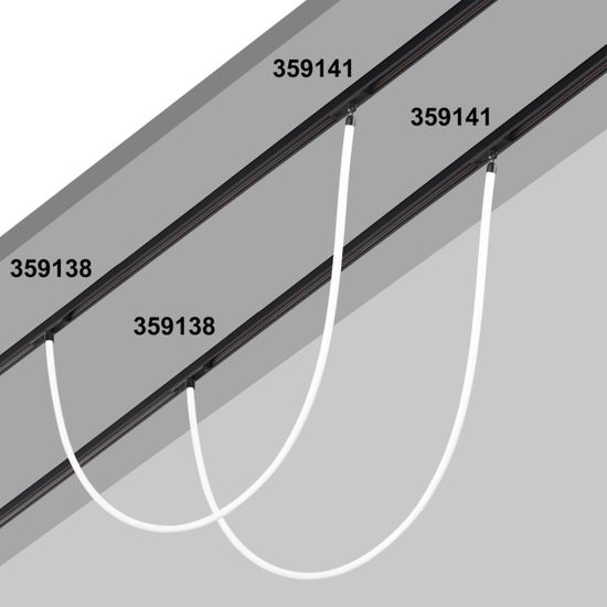 359138 KONST NT23 144 черный Трековый светильник для низковольтного шинопровода FLUM IP20 LED 4000К 14W 48V 1400Лм RAMO
