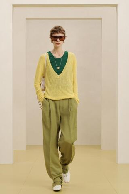 ZARA СВИТЕР ИЗ СМЕСОВОГО ЛЬНА, ЖЕЛТЫЙ