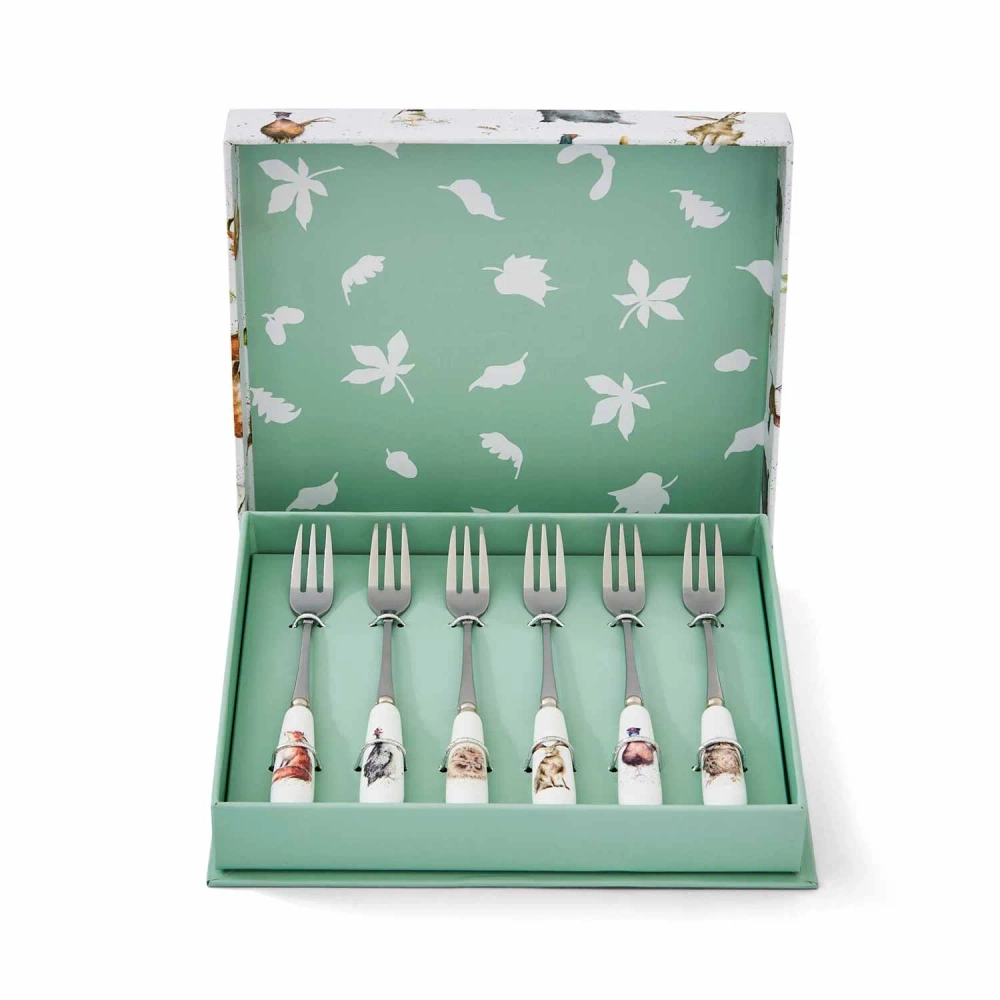 Royal Worcester Набор Wrendale Designs из 6 вилок для торта WN1102-XG