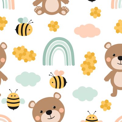 Медведь пчелы и радуга