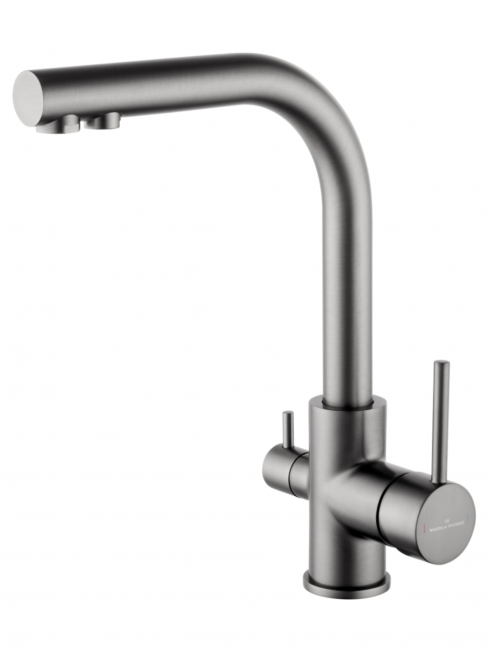 Смеситель для кухни c подключением фильтра WONZON & WOGHAND, Темный графит (WW-88458005-BGM)