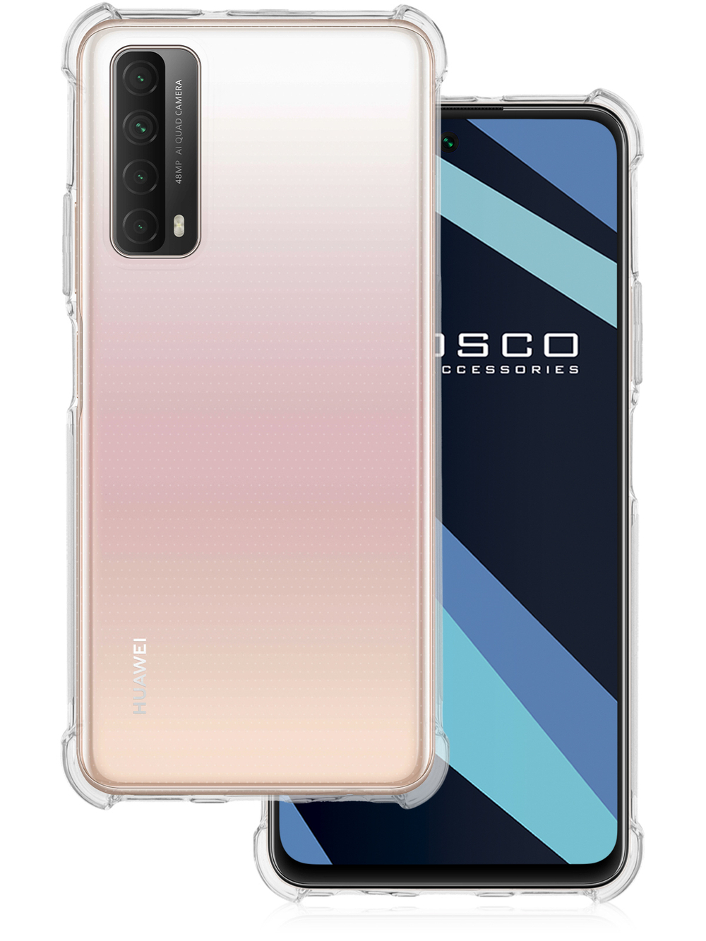 Чехол ROSCO для Huawei P smart 2021 оптом (арт. HW-PS(2021)-HARD-TPU-TRANSPARENT)
