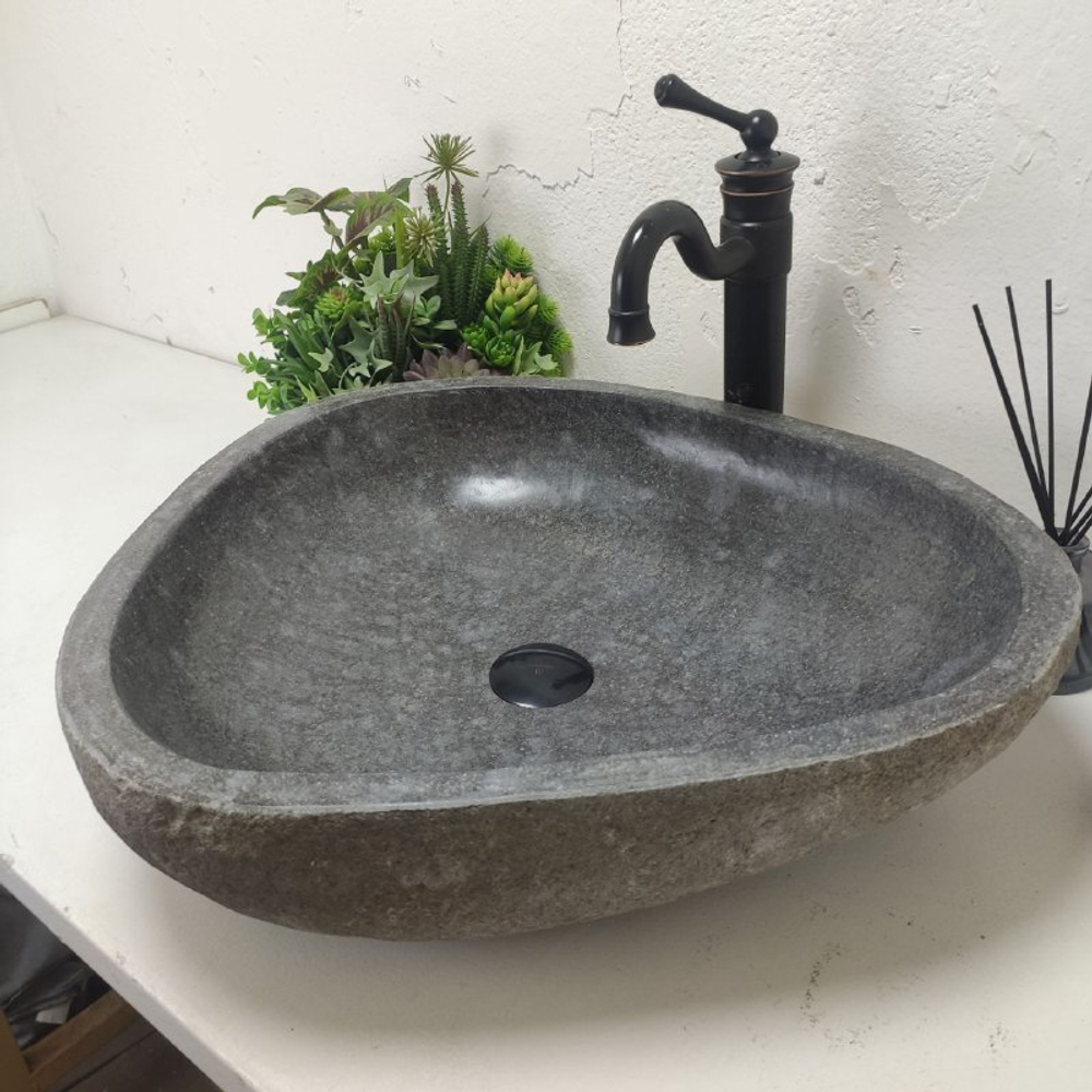 Раковина из речного камня RS-61753 (57*51*15)