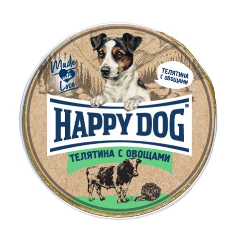 Happy Dog Natur Line консервы для собак паштет (телятина с овощами) 125 гр