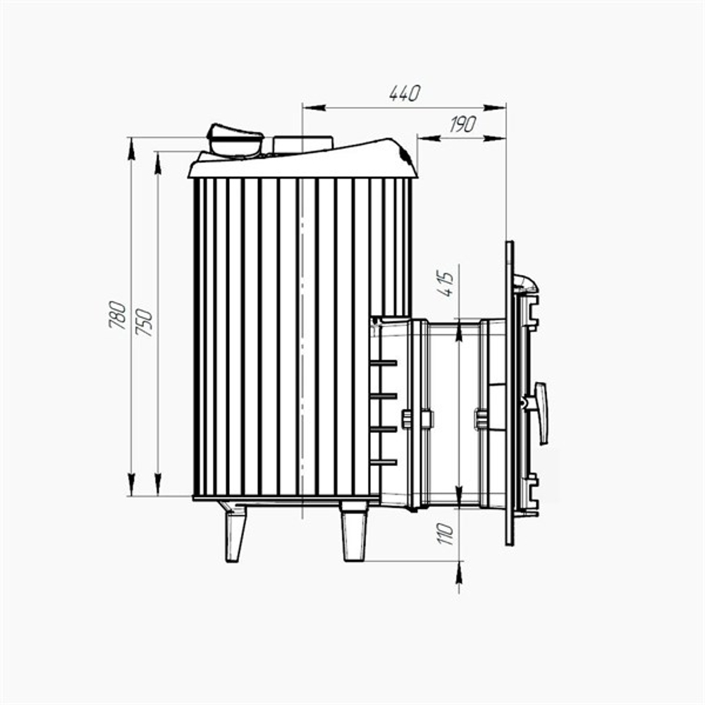 Банная печь «Атмосфера L» Змеевик до 20 м³
