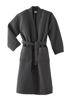 Халат вафельный Blanc des Vosges Waffle антрацит