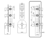 Fantini Встраиваемая часть термостата и 2х вентилей 19 00 3902A