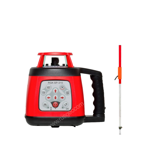 Комплект: ротационный нивелир RGK SP-310 + рейка