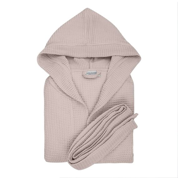 Naomi (пудра) M (р.54-56) Халат вафельный с капюшоном
