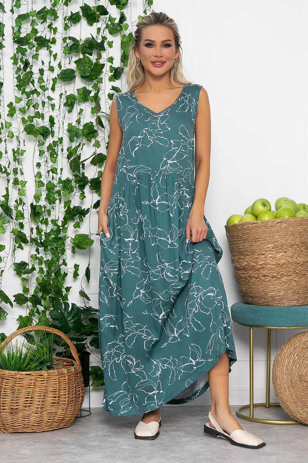 Сарафан Нерея (изумруд) П13570-1М LT Collection