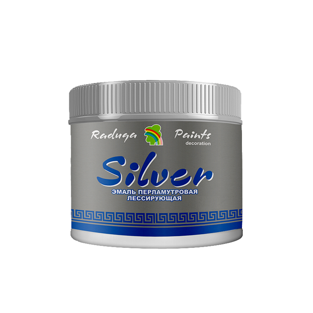 ЭМАЛЬ ДЕКОРАТИВ. РАДУГА-117 SILVER ПЕРЛАМУТ ЛЕССИРУЮЩАЯ 0,1Л