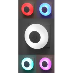 Ночник - светильник светодиодный ЭРА NN-632-SW-W в розетку с выключателем белый | Ночники