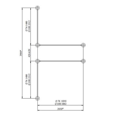 Спортивный комплекс №45 со шведской стенкой, турником и брусьями, 3900*2500*2700 мм, D=89 мм.
