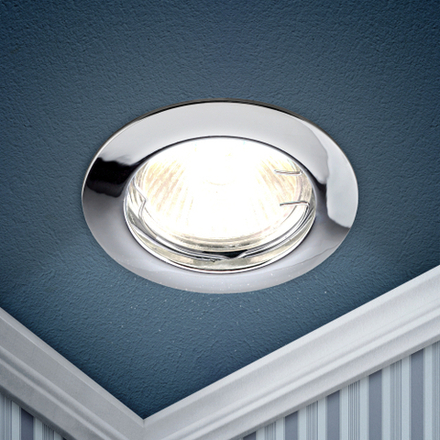 KL1 CH /1 Светильник ЭРА литой простой MR16,12V, 50W хром