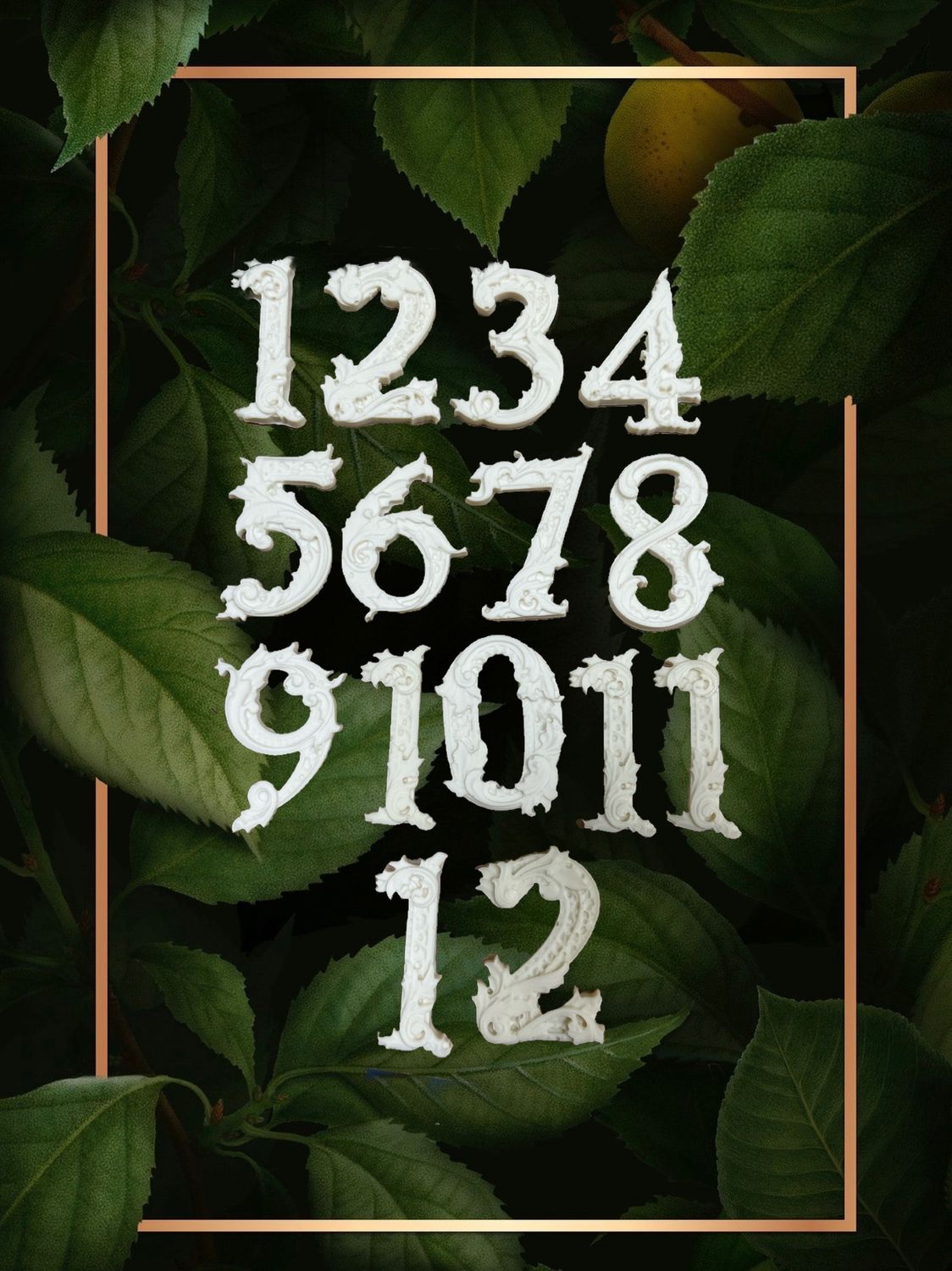Отливка НШ 575 (размер цифры 5см) набор от 1-12