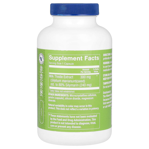 The Vitamin Shoppe, Экстракт расторопши, 300 мг, 200 капсул