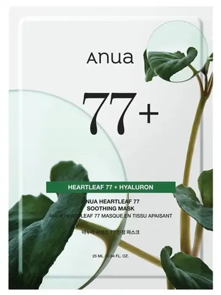 Anua Успокаивающая тканевая маска на основе экстракта хауттюйнии Heartleaf 77% Soothing Sheet Mask 25 мл