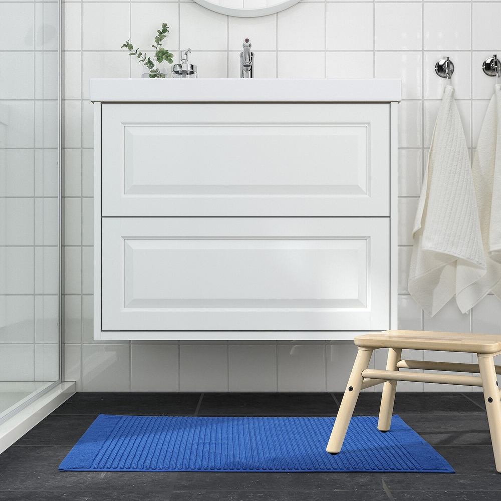 IKEA ALSTERN  (ИКЕА АЛСТЕРН)  -  Коврик для ванной комнаты, ярко-синий, 50x80 см