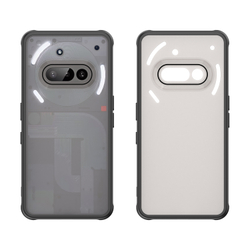 Защитный чехол с черными рамками для Nothing Phone 3a, задняя крышка тонированная прозрачная