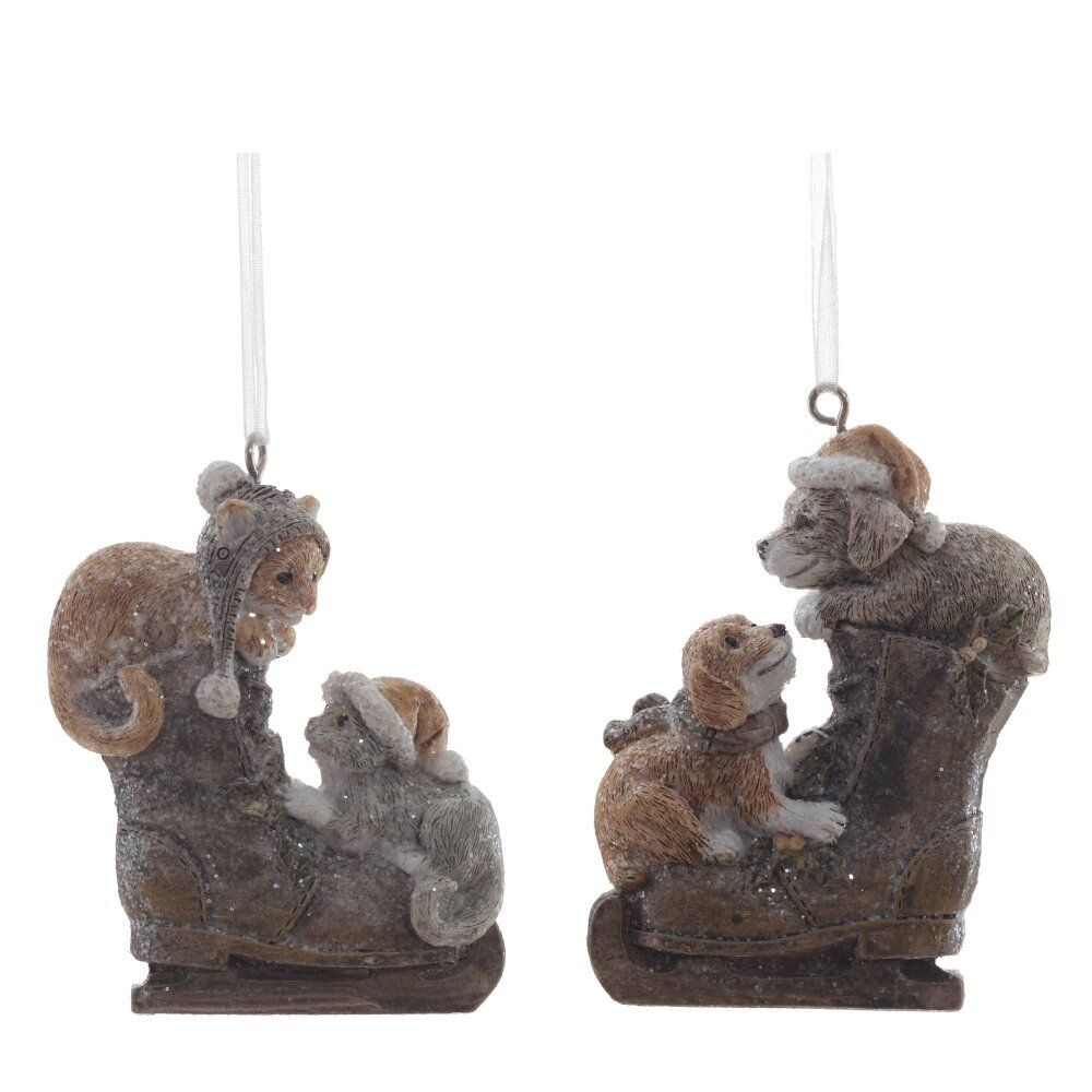 GAEM Изделие декоративное подвесное "Кот/Пес", L6 W2 H8 см, 2в.