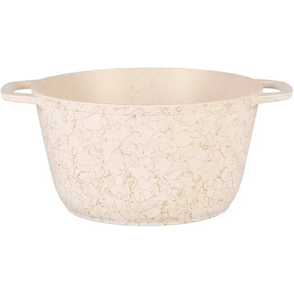 Кастрюля 3,5л «Грация» (белый/золото) со стеклянной крышкой кбз35а