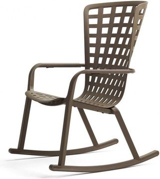 Кресло-качалка Folio пластиковое коричневое  Nardi Италия