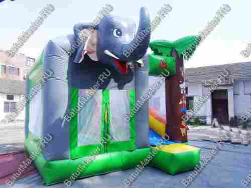 Коммерческий надувной батут "Слоник" с крышей